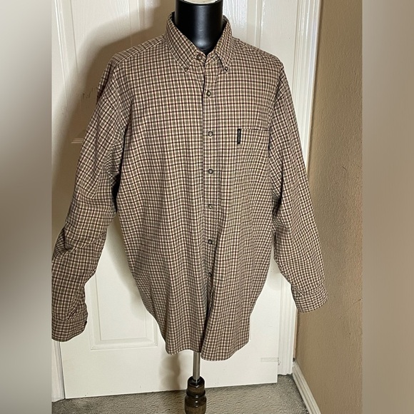 Vintage Abercrombie & Fitch Brown /Orange Check  XL  shirt​​​​​​​​​​​ - Picture 4 of 7